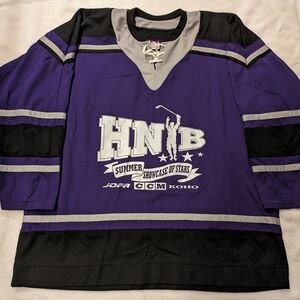 Vintage CCM Hockey Jersey Purple And Black. "Hockey Night In Boston"